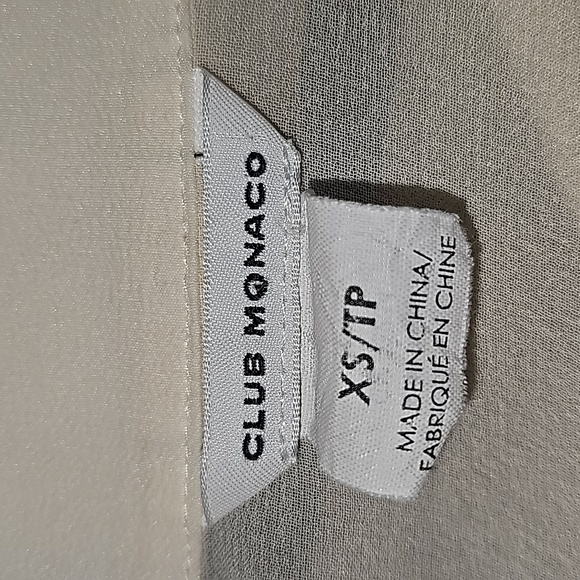 Club Monaco 100% Silk Semi Sheer Color Block Button Down Shirt - Picture 4 of 5